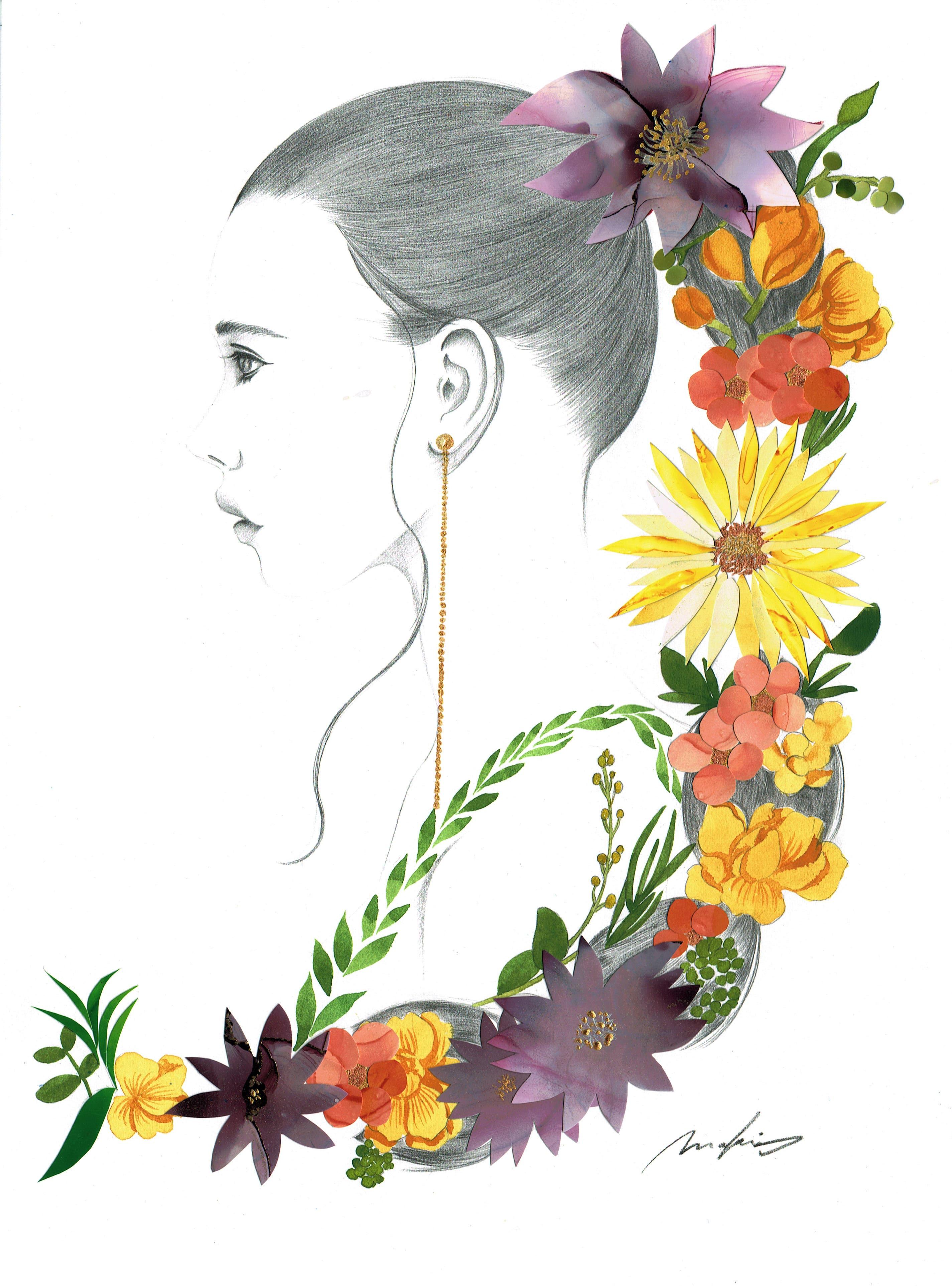 花の髪飾り写真